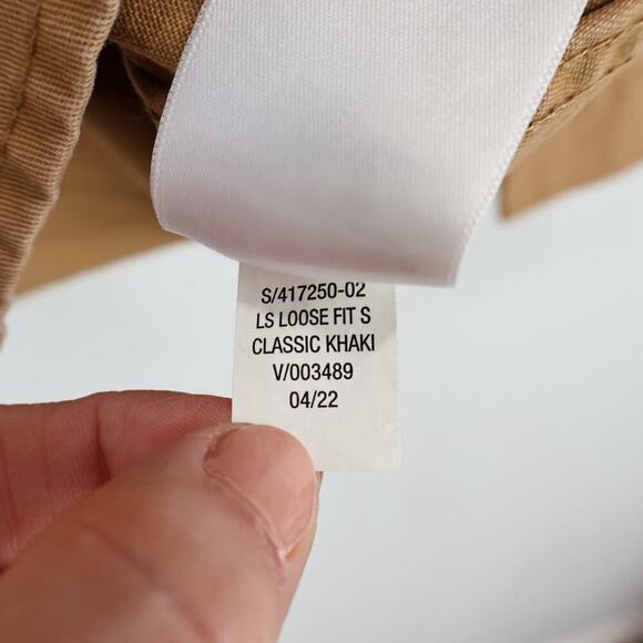 Old Navy Women's Loose Oversized Fit Button Down Shirt Classic Khaki Size Small - Picture 4 of 8